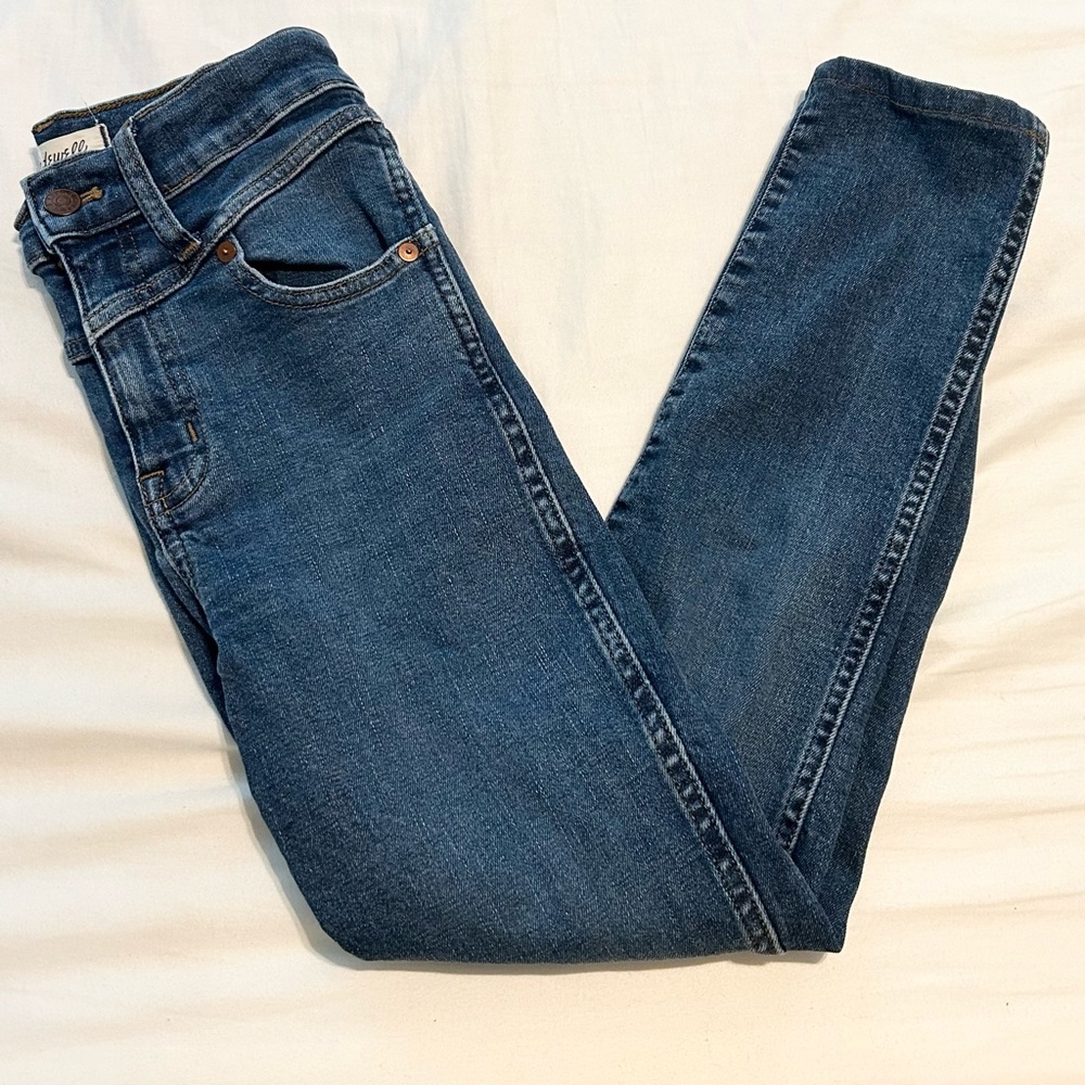 Madewell Medium Blue Seamed Toothpick Skinny Jeans